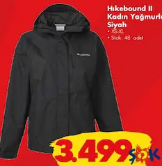 COLUMBİA HİKEBOUND II KADIN YAĞMURLUK SİYAH fiyat ve kampanya bilgisi